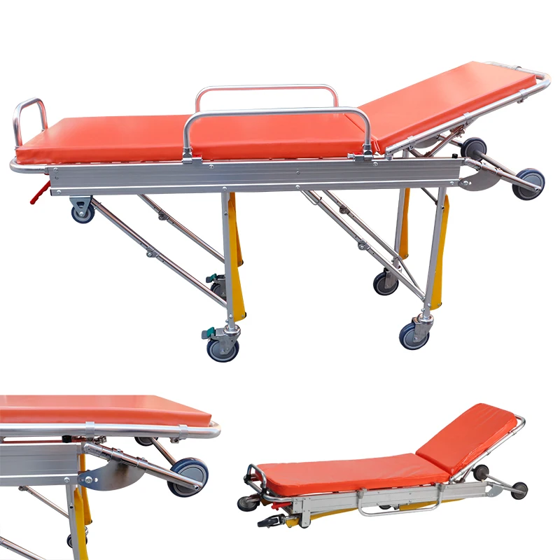 Direct Sales Medical Device Factories Folding Trolley Bed Ambulance Car Medical Gurney Stretcher Dimensions For Sale Ambulance