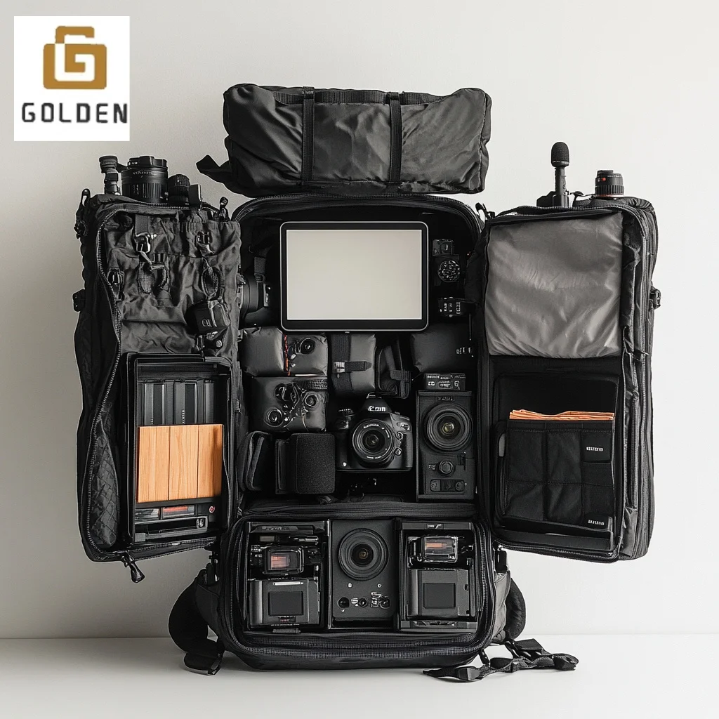 Golden Large Capacity Travel Photo Camera & Video Bags Backpack Outdoor Portable Digital Dslr Camera Bag for Photography