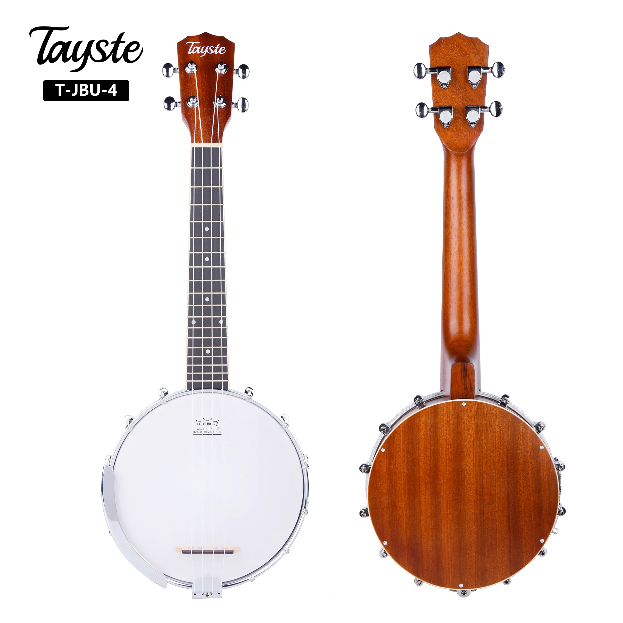 Chinese Factory Tayste Concert 23 Inch Remo Drumhead Enclosed Gear Body Banjo Ukulele