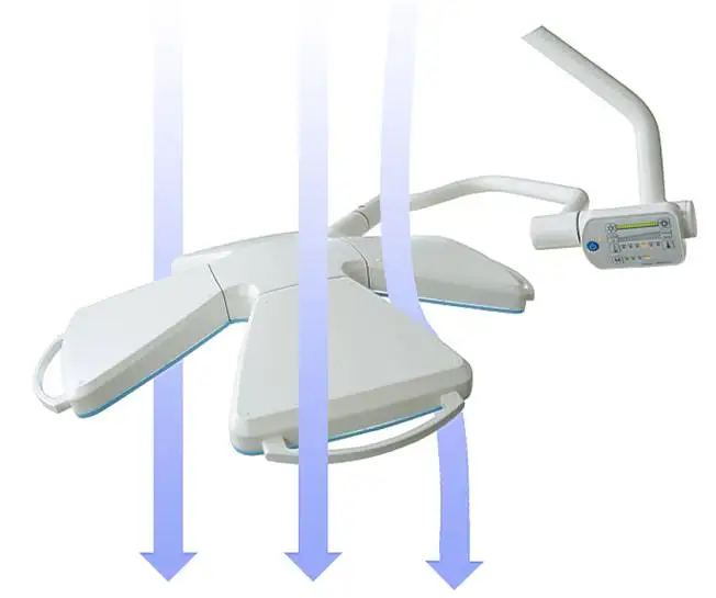 Surgical shadowless light ceiling led operating lamp manufacturer with optional camera