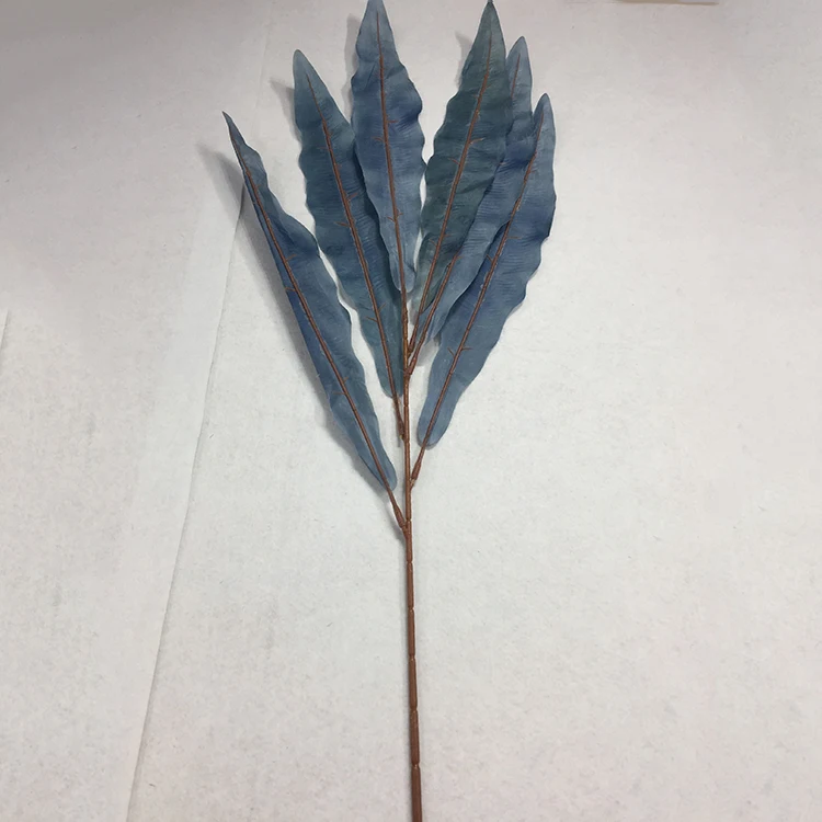 Colorful solid color phoenix nest leaf wedding decoration plants flower autumn replicated artificial leaves