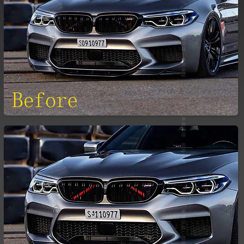 Car Front Grille Trim Strip For BMW F30 F31 F32 F33 F36 F20 F21 F22 F23 F07 F10 X3 X4 G20 G28 G30 M Sport Styling Accessories