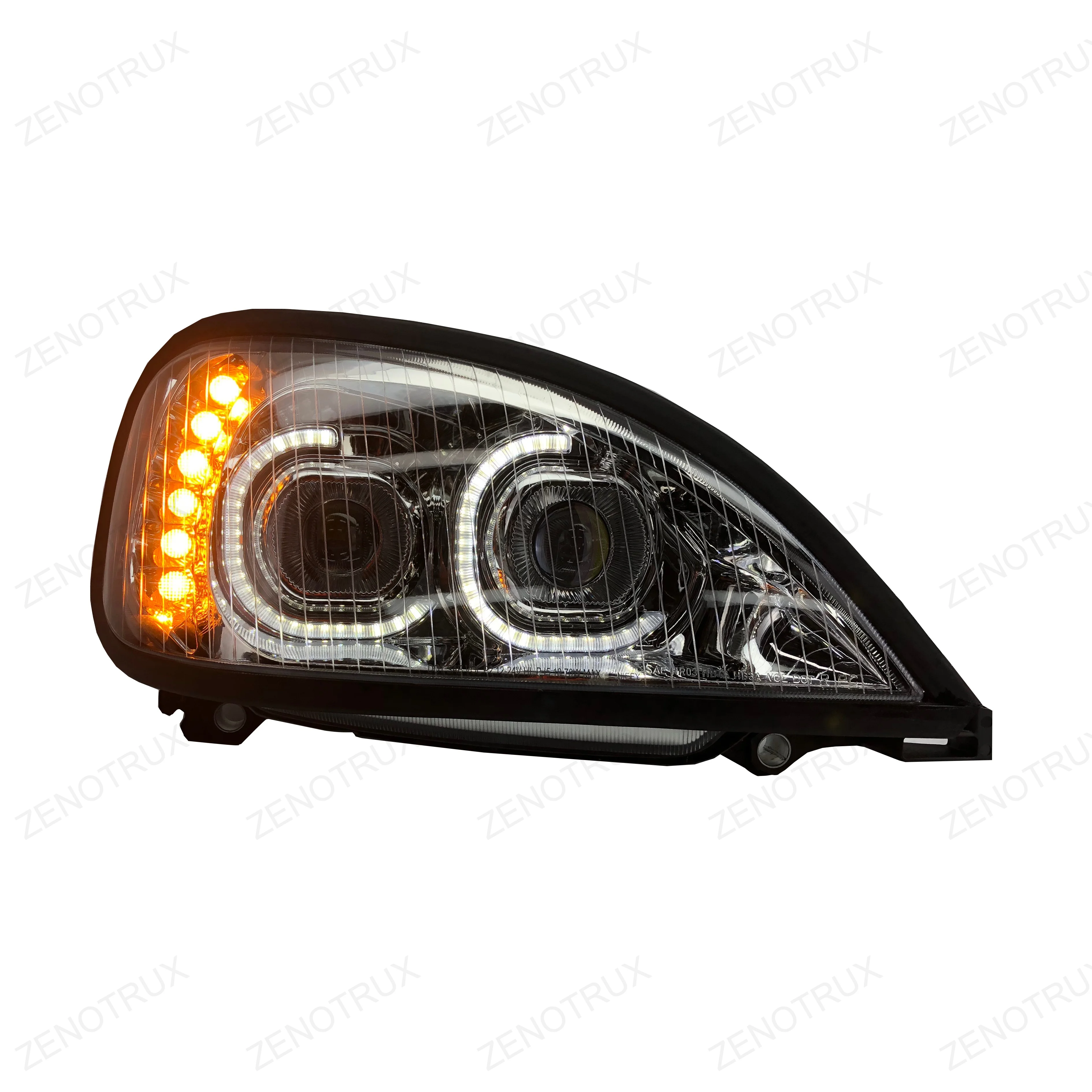 Black LED Headlight For Freightliner Columbia 1996-2015