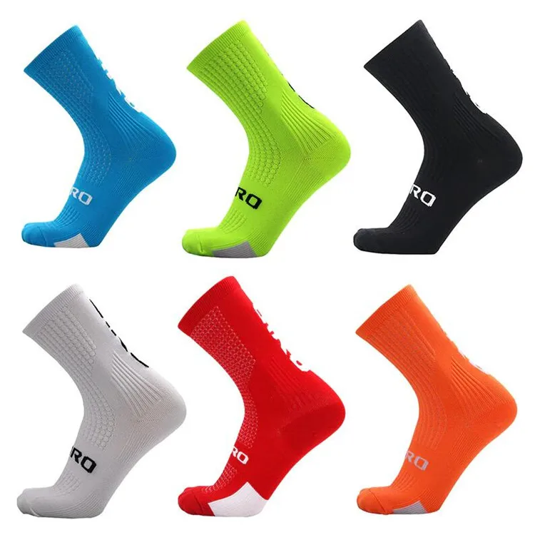 Мужские и женские носки до колен для футбола, бега, хлопковые спортивные носки с индивидуальным логотипом для команды, пеших прогулок, велоспорта