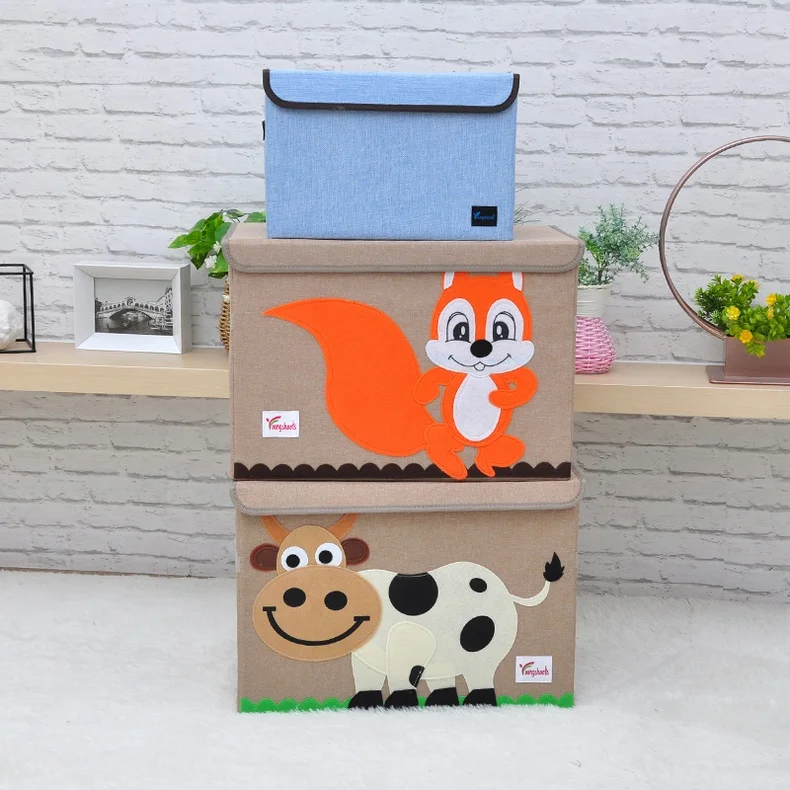 High Popularity Storage Boxes Fabric Toy Chest Storage Box With Lid For Laundry
