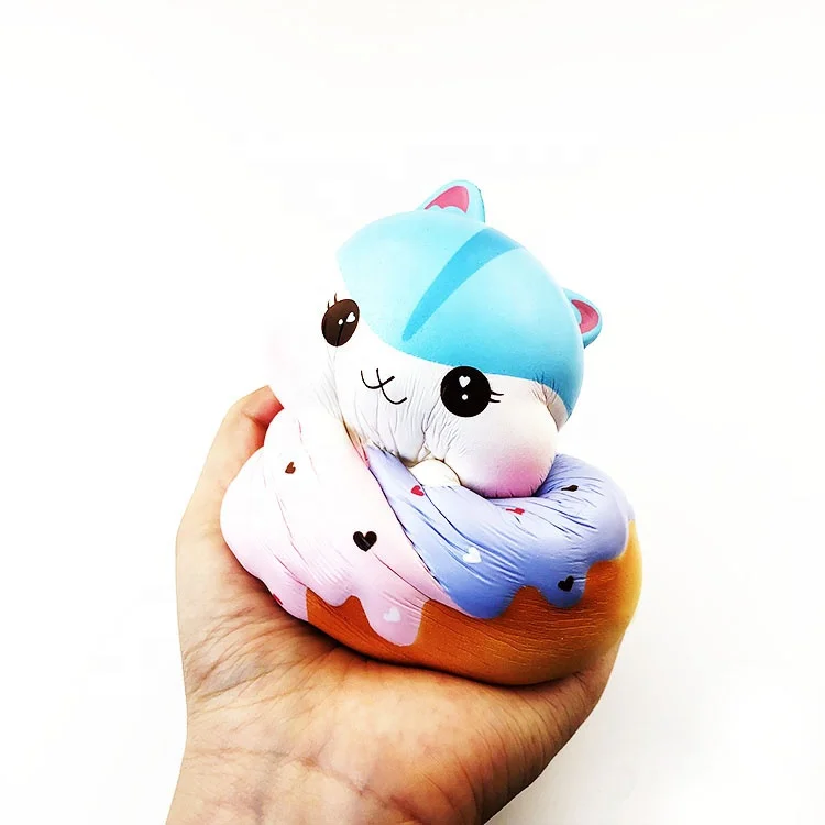 
Custom PU foam hamster squishy jumbo kawaii soft scented doll toys for kids 