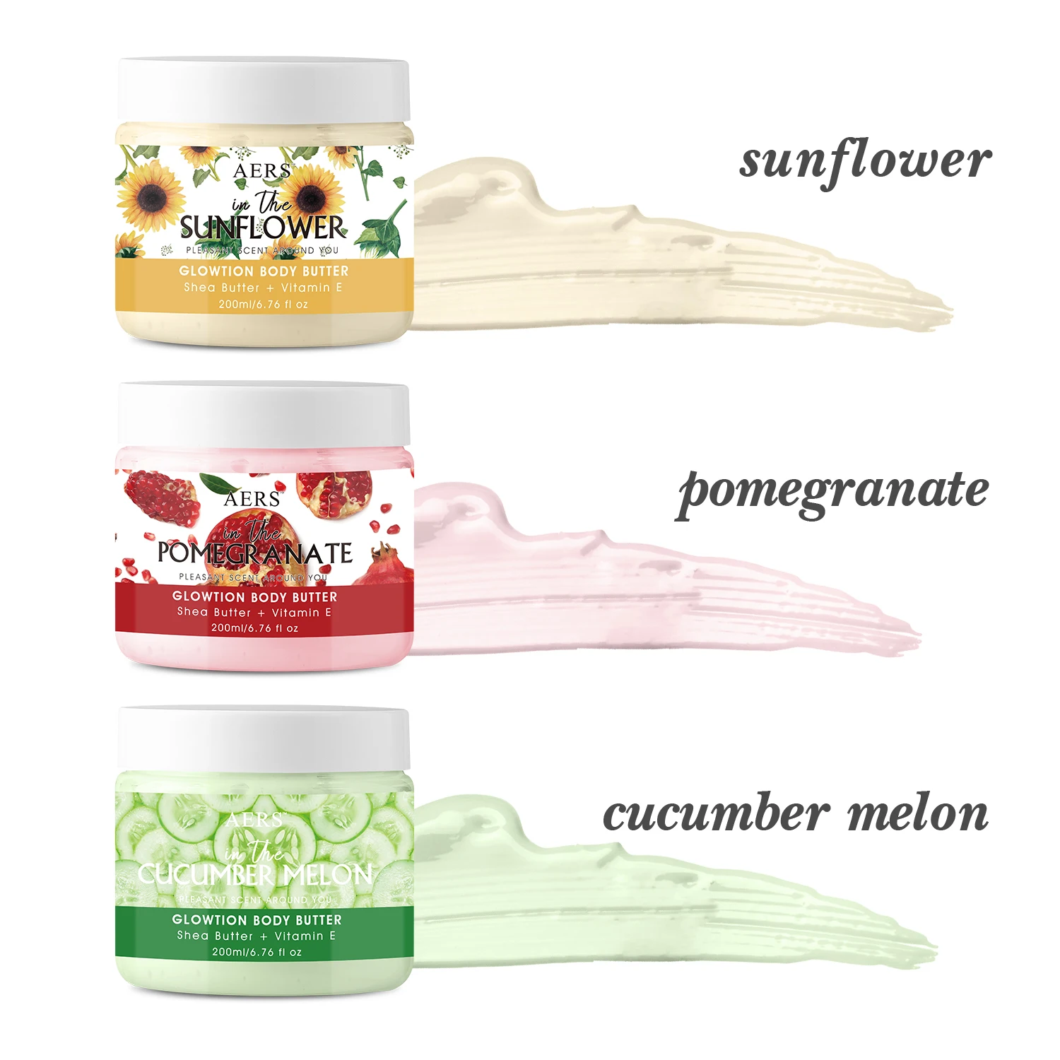 Vitamin E New Design Color Skin Care Set White Cream Jar Shea Butter Wholesale Body Lotion