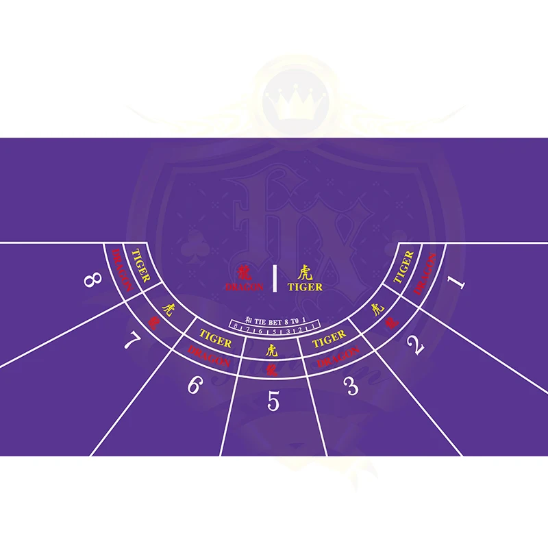 Customised Casino Oval Gambling Table Cloth Polyester