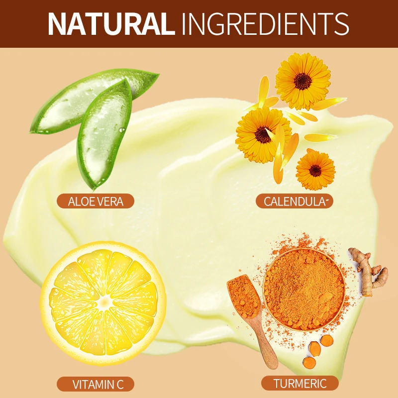 Private Label Vitamin C Turmeric Mud Mask Natural Organic Deep Cleansing Anti Acne Whitening Skin Care Face Clay Mask