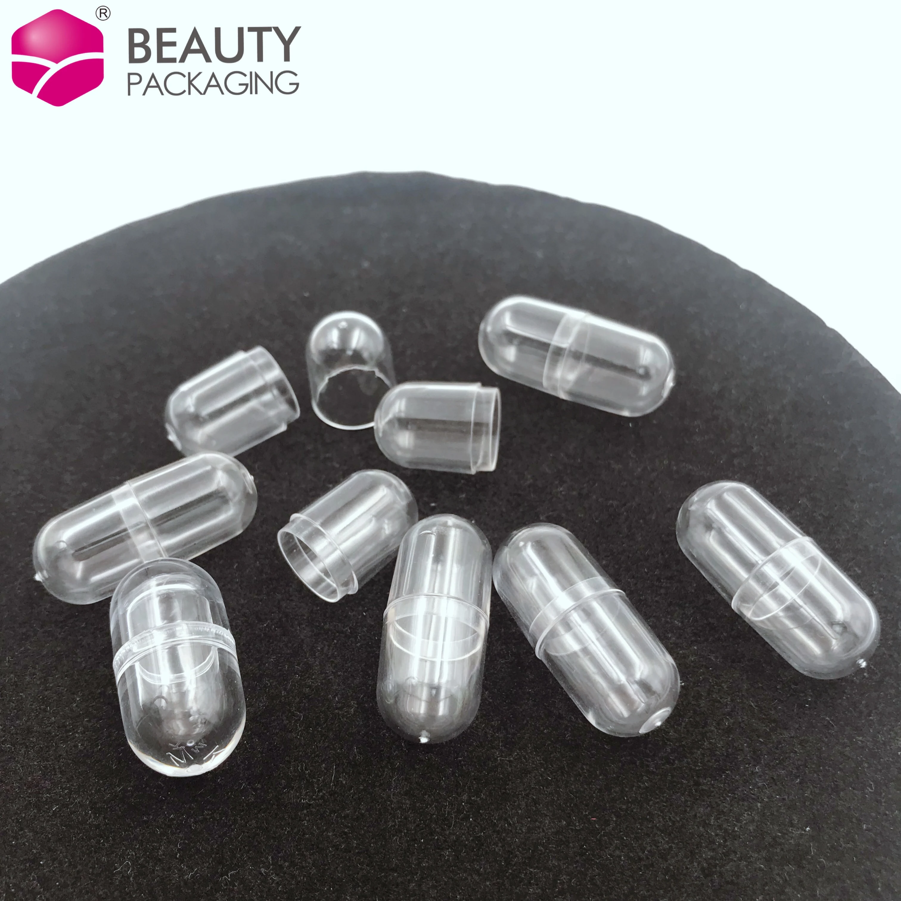 Acrylic Mini Empty Capsule Container A Capsule Shaped Bottle Small Pearl Powder Bottle