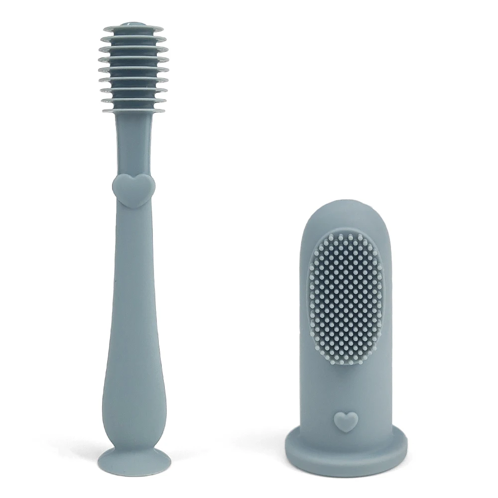 Baby Finger Toothbrush Soft Silicone Infant Tooth Cleaning Baby Brush 360 Degree Baby Silicone Finger Toothbrush