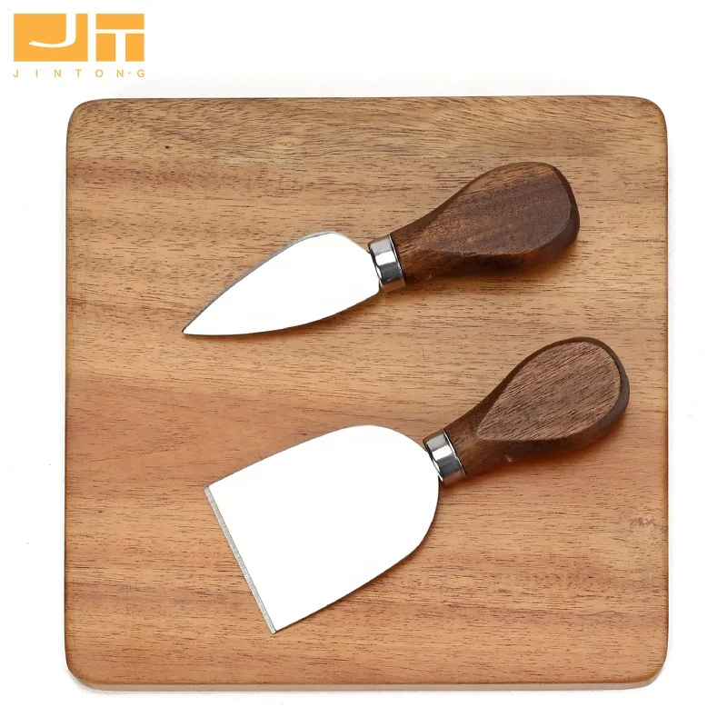 Cheese Butter Cutter Set Acacia Wood Cheese Cutting Board Set