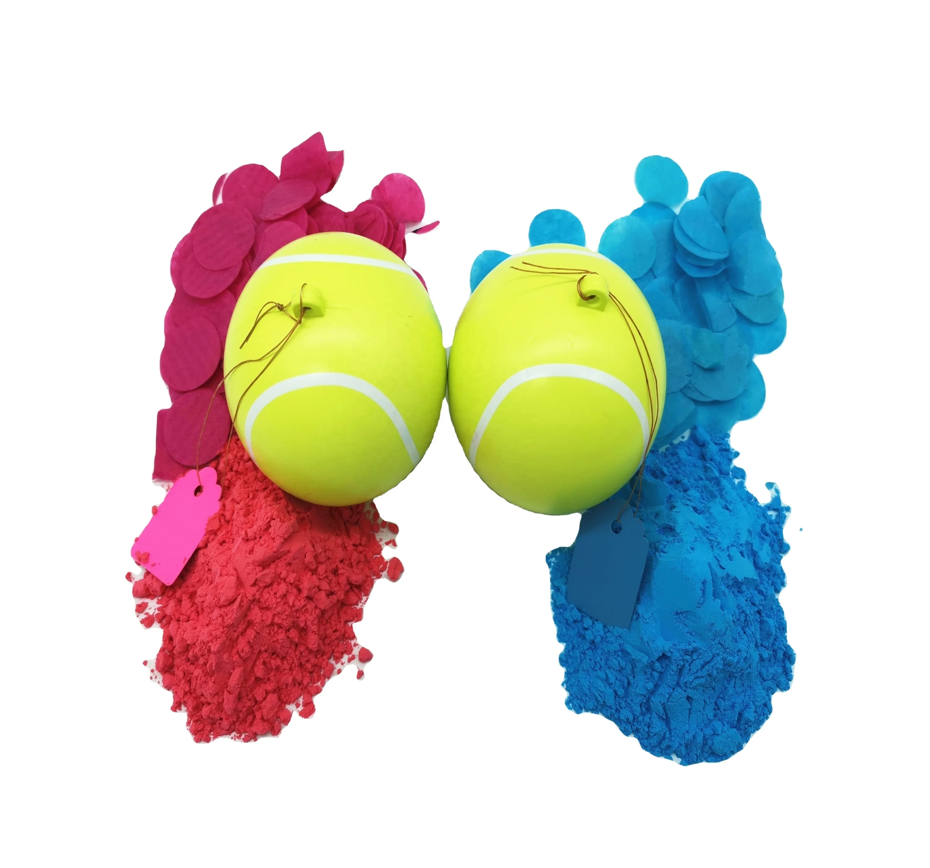 Ultimate Gender Reveal Tennis ball filled with powder and confetti