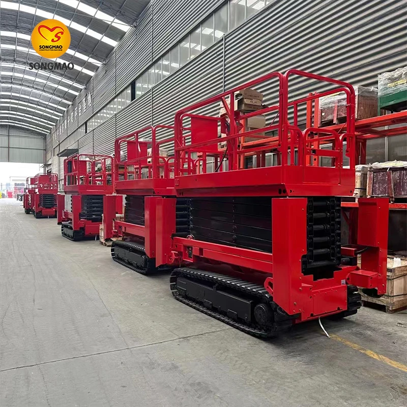 6-12 м гусеничный ножничный Тип Aerialwork платформа с сертификацией CE для подъема