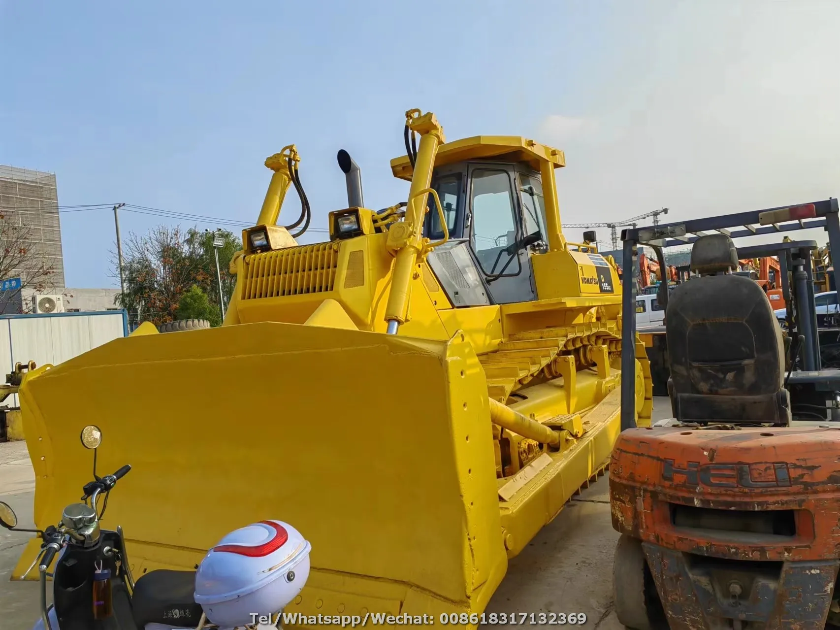 Used Komatsu D155 D155-5 Crawler Bulldozer Japan Made Komatsu D155AX U Blade Dozers