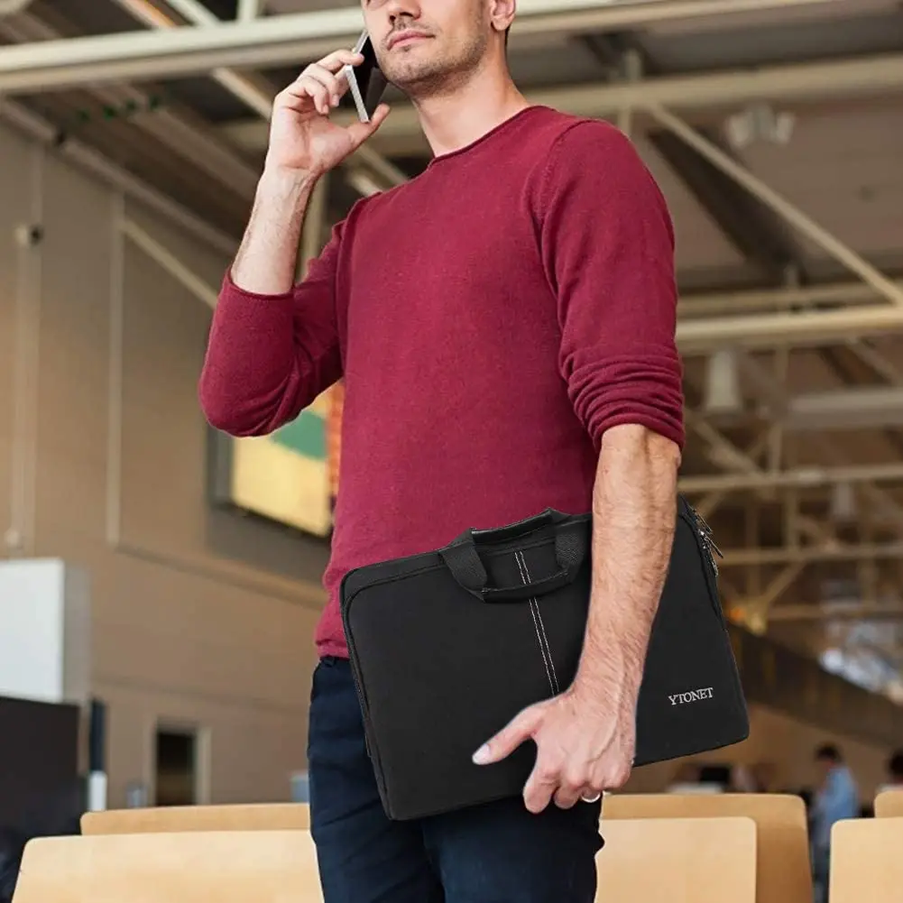 Factory Supply Polyester 17inch Laptop Bag OEM ODM Business Shoulder Bags Portable Messenger Briefcases