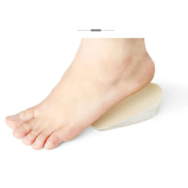 Wholesale custom logo invisible height increase gel insoles silicone hight increase shoe insole pad