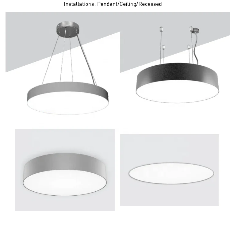 
HLINEAR LC80-540 Taurus Series ceiling lamp led round with Diamond Mictroprismatic UGR/Opal/Transparent Diffuser 