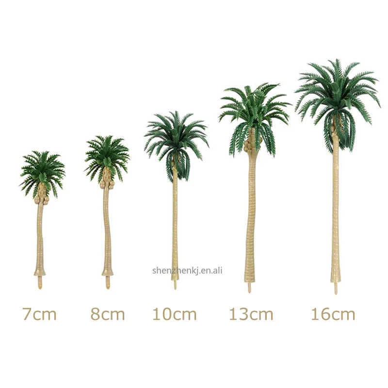 Plastic Palm Tree Diorama Scenery Model Artificial Plant Simulation Coconut Tree Sand Table Model Tactical Prop Home Decor