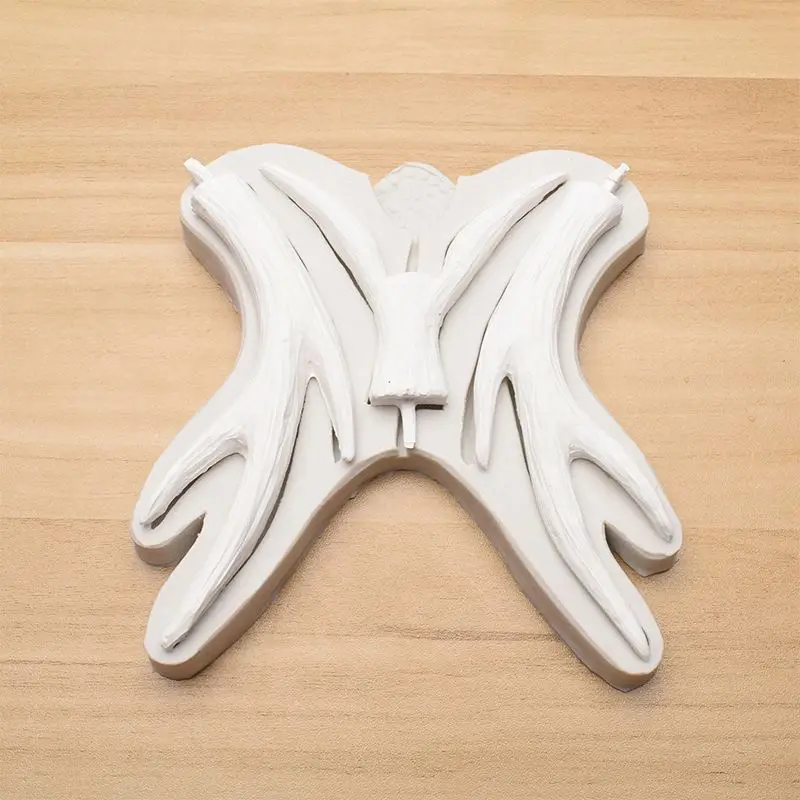 Exquisite christmas antlers sika deer liquid silicone fondant cake mold soft not deformed baking tools