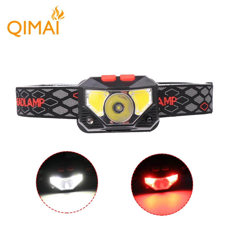 New Arrivals 6 Modes ABS Plastic Head Lamp Micro USB Rechargeable Bright LED Headlight Headlamp