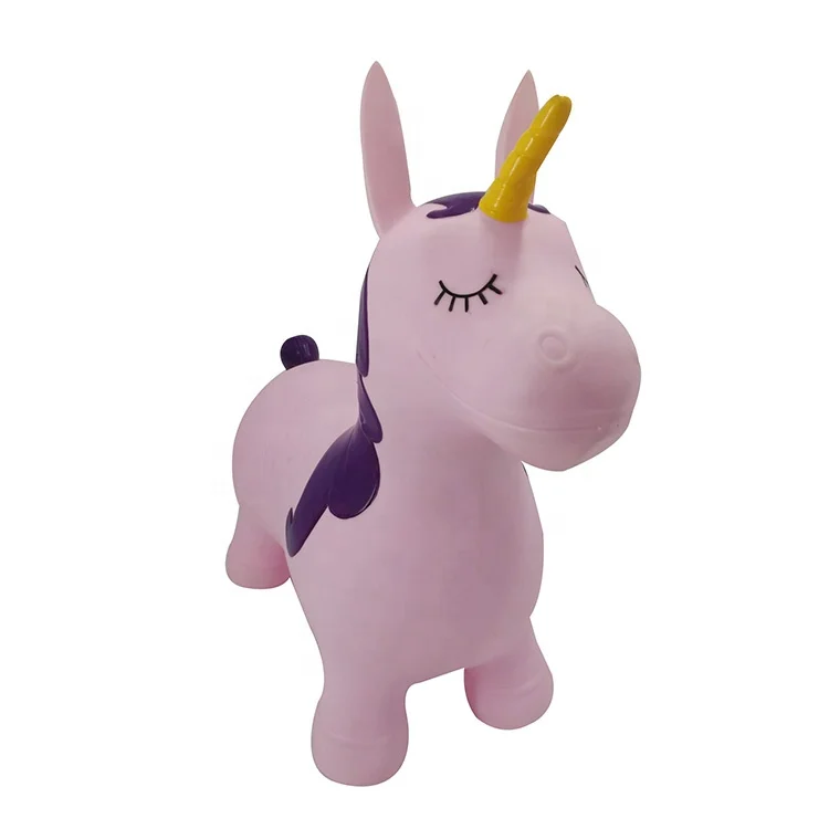 Girls Kids Jumping Animal Glitter Bouncy Unicorn Hopper Toys Plastic Party Toy