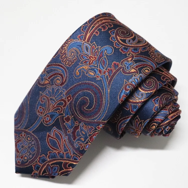 Custom necktie Manufacturer 2024 fashion patterned silk tie for men woven jacquard mens tie for retro elegance