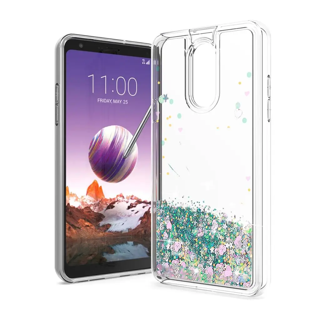 
Luxury glitter phone case shockproof Girly quicksand phone case for LG stylus 5 for moto 