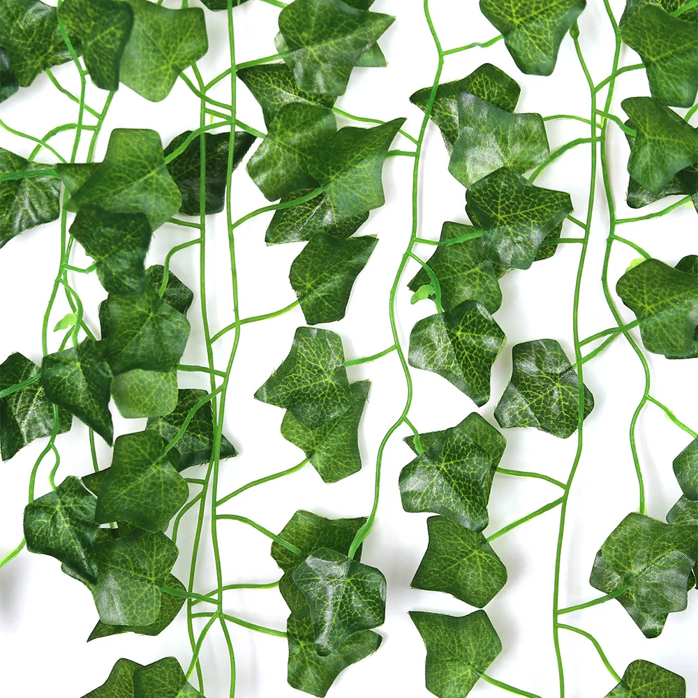 CTT-3-12 95cm Green Ivy Leaves Artificial Foliage Hanging Plants Grape Vine for Home Wedding Decorative