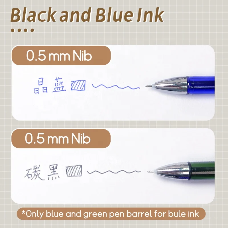 Wholesale gel Pen with Eraser 0.5mm Correct and Non-toxic G-557ER Plastic needle Pens with student Office Erasable Gel Pen