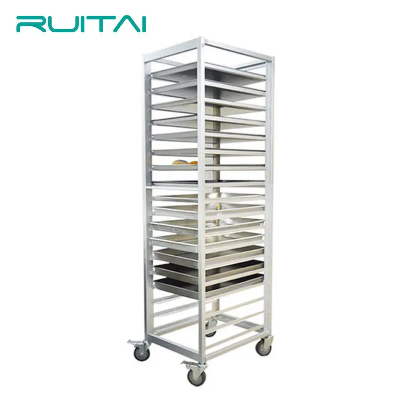 Stainless steel rack trolley 15/16 layers cart car baking tray oven pan drying sheet food grade trolley bakery kitchen equipment