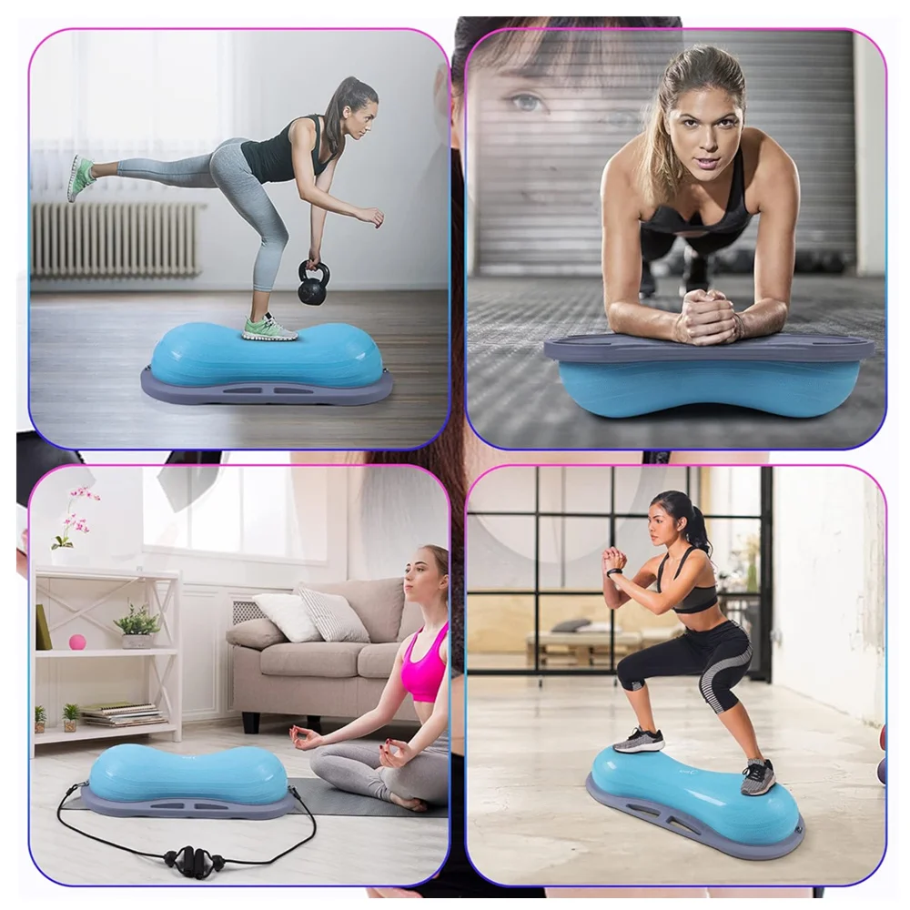 Multi-functional Wave speed ball Explosion-proof Fitness Balance Ball Eco-friendly PVC Peanut Half Ball for Balance Training