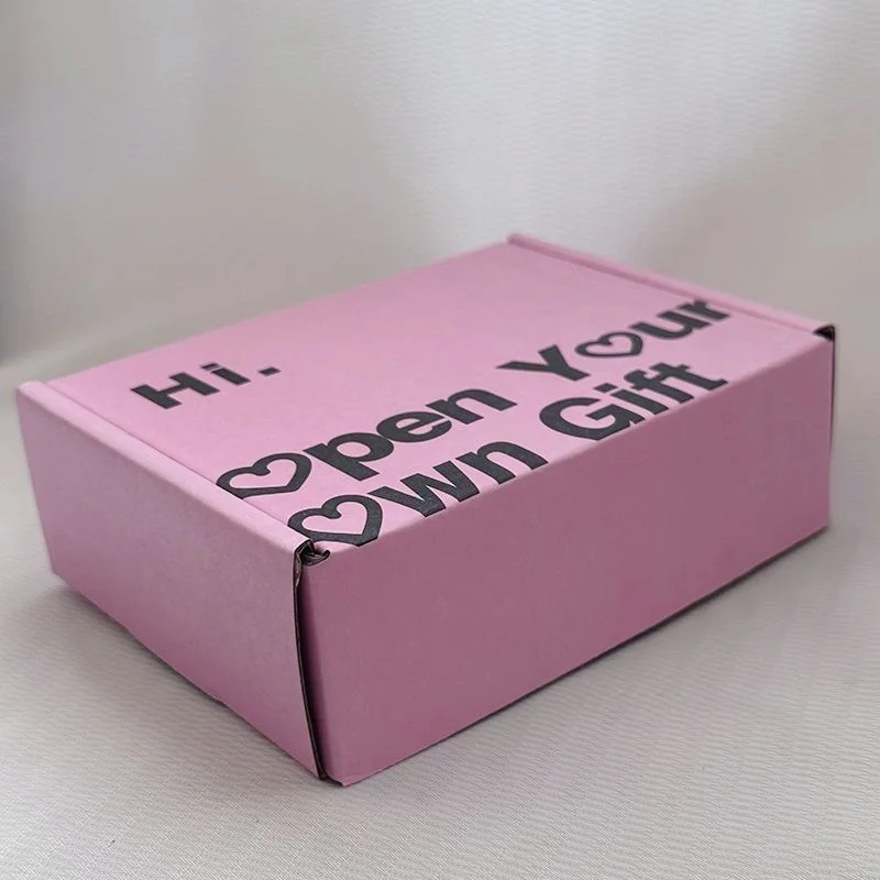 Luxury Custom Logo Corrugated Press-On Post Underwear T-Shirt Clothing Fold Gift Packaging Mailing Shipping Boxes Embossing