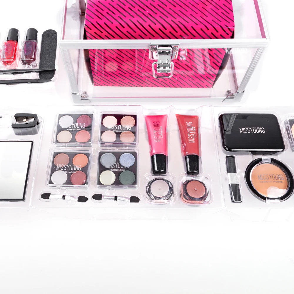 
Private Label Make Up Set Women Sets Packaging Type Professional Makeup Transparent box Kit 