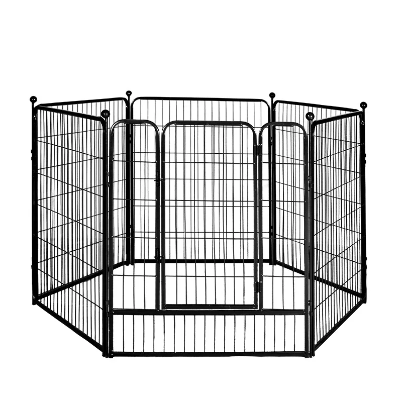 Amazon Hot Exercise Collapsible Dog Cage Indoor  For Large Dogs Custom Folding Durable Thick Metal Wire Tube Rabbit Pet Fence