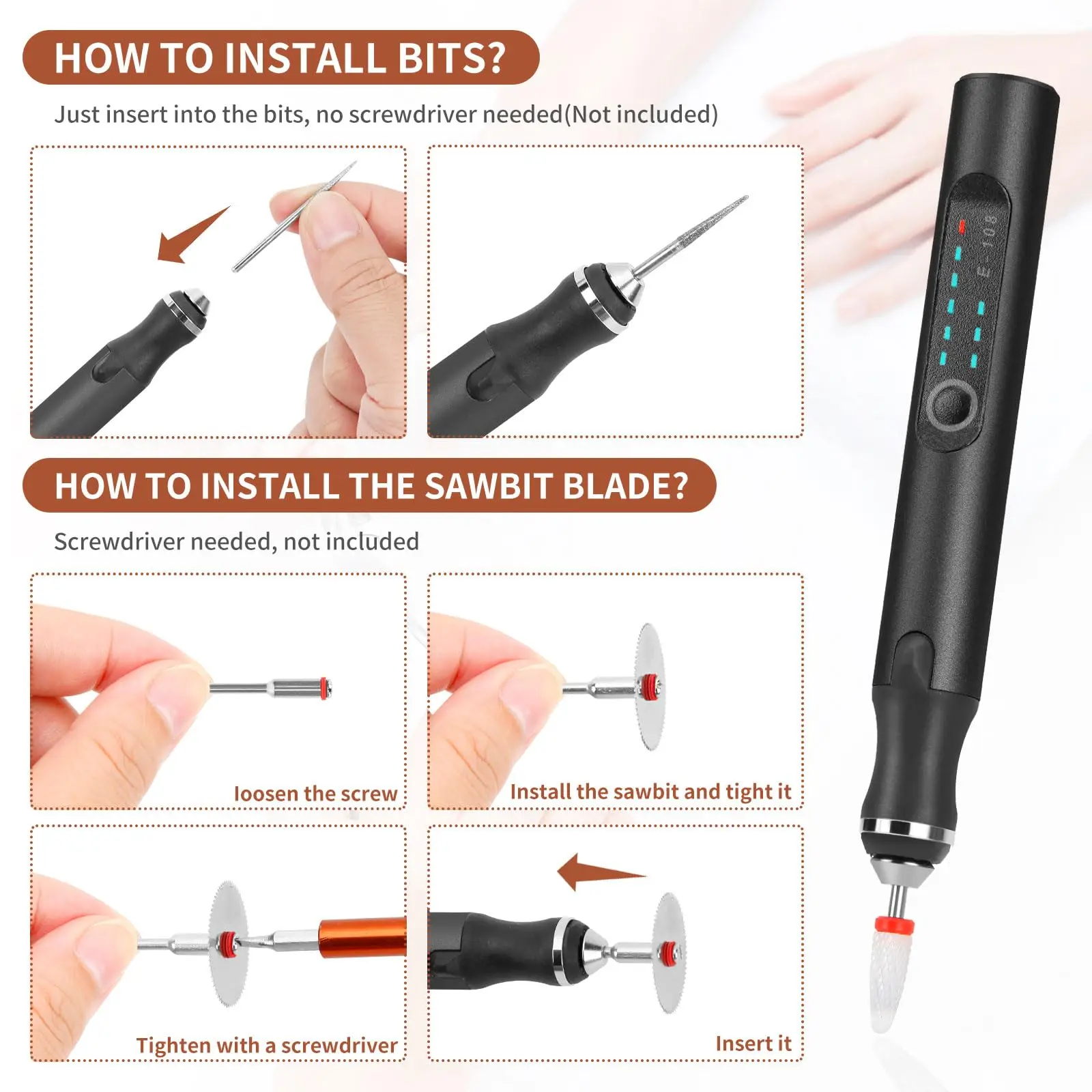 Высокое качество USB зарядка гравировальная ручка электрическая DIY Вращающийся беспроводной гравировальный инструмент для полировки