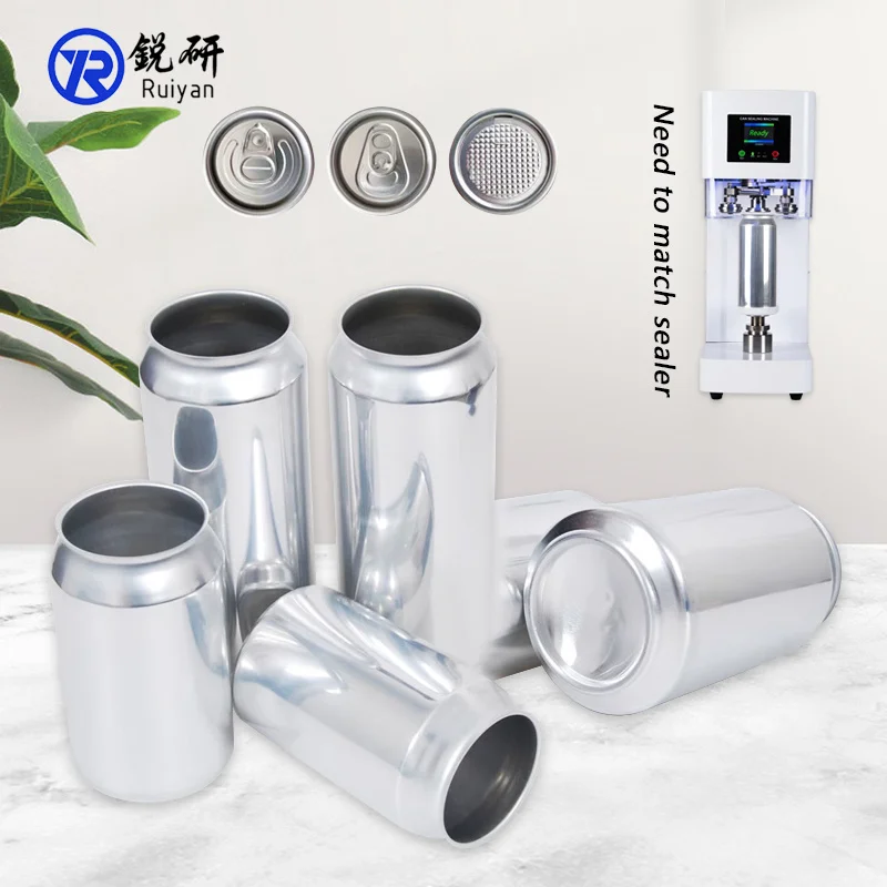 aluminum cans for soft drinks tin can 330ML PET  sealing machine with lid 500ML milk tea can with