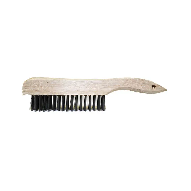 Metal Hard Brush Bristle Wire Brush Stainless Steel Wire Brush With Wooden Handle