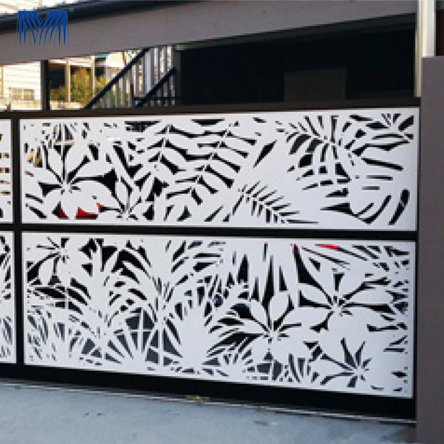 Laser cut decorate private fittings custom for size curved composite corten steel garden corrugated aluminum fence sheets