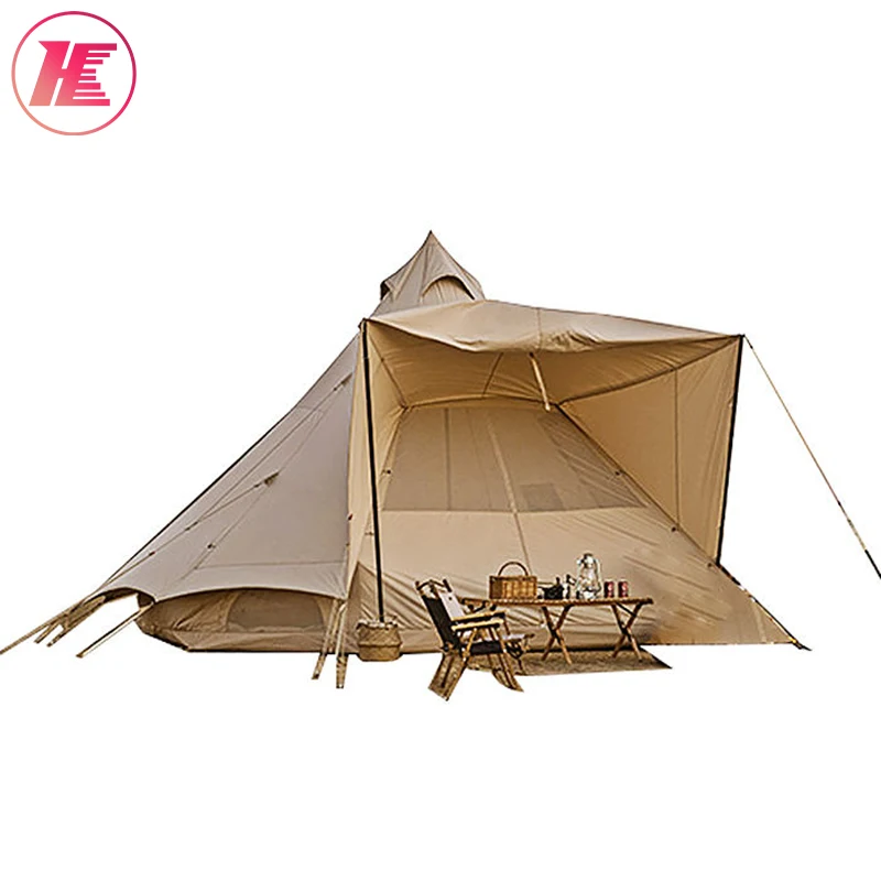 Portable Waterproof Camping Pyramid Teepee Tent Hiking Hunting Camping Tent