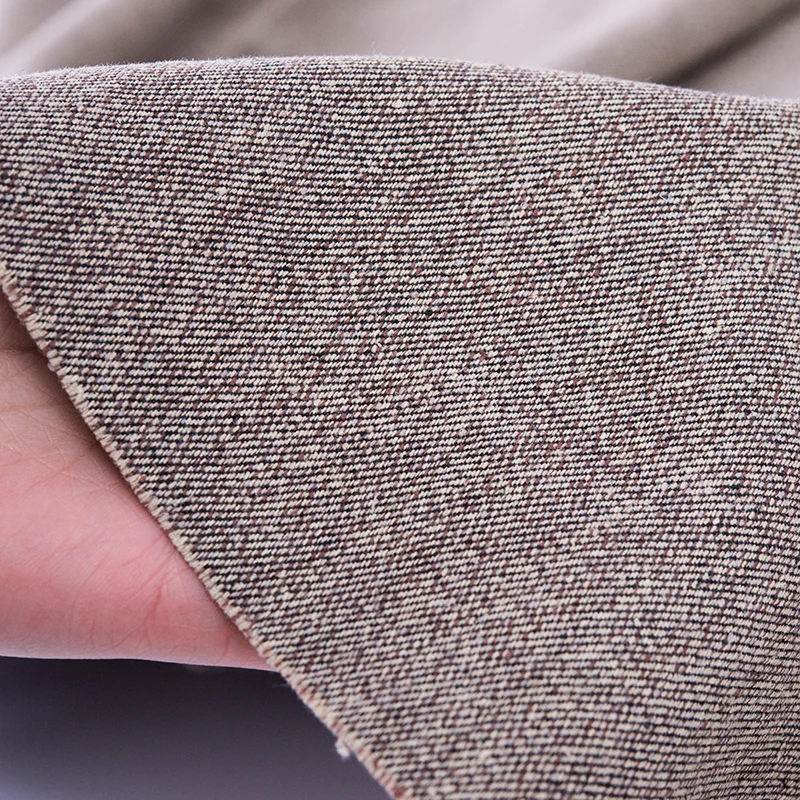 
Wholesale Yarn Dyed Hemp Cotton Woven Plain Fabric For Suit Thick Skirt Clothing Hemp Cotton For Sale 