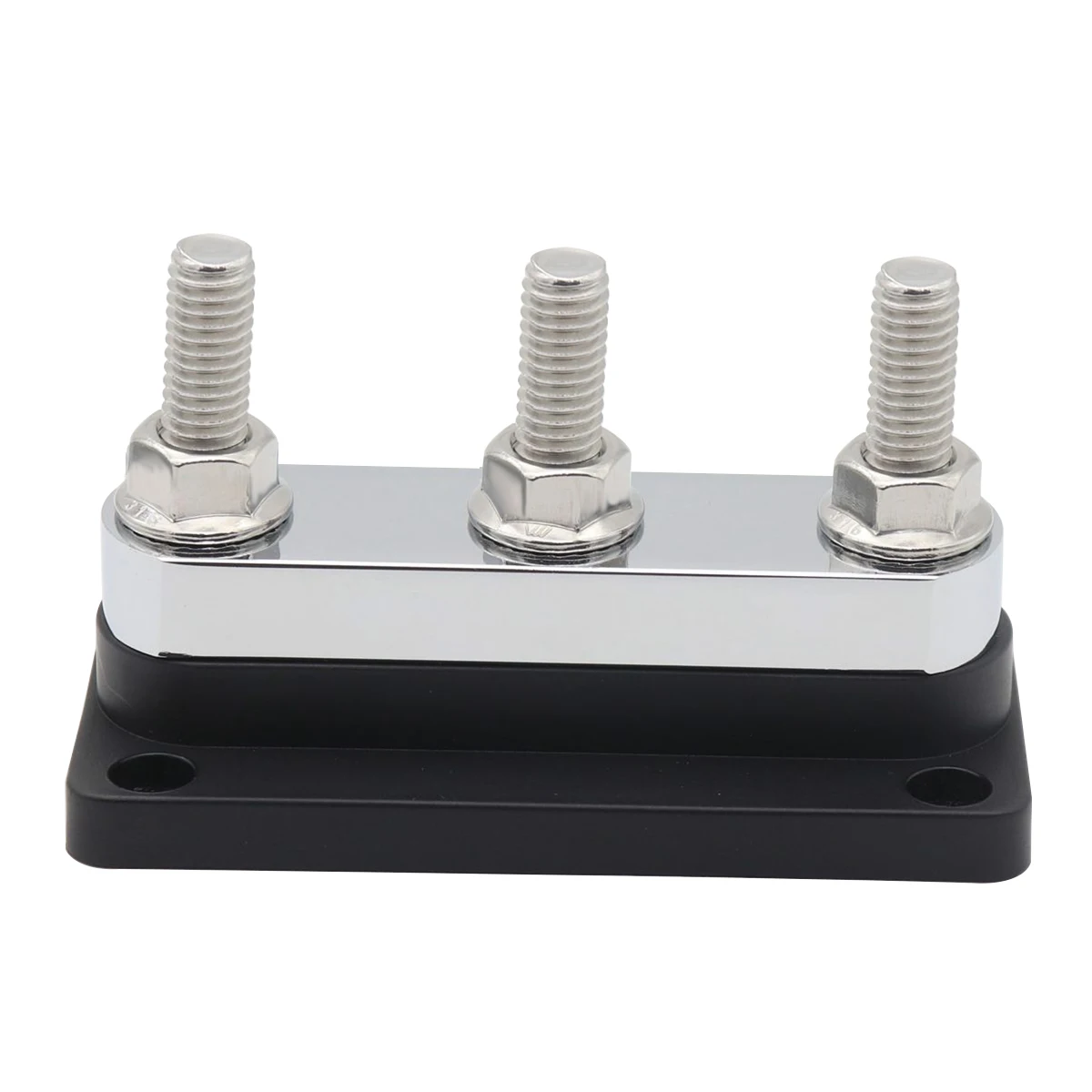 Amomd Stud 3-Way 600A High Current Amp Heavy Duty Copper Bus Bar