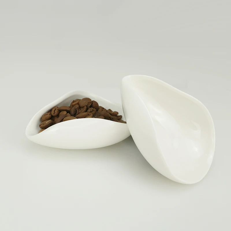 Espresso Barista Tools Beans Dish Tea Plate Dosing Scoop Ceramic Measuring Cup Accessories Coffee Bean Dosing Tray