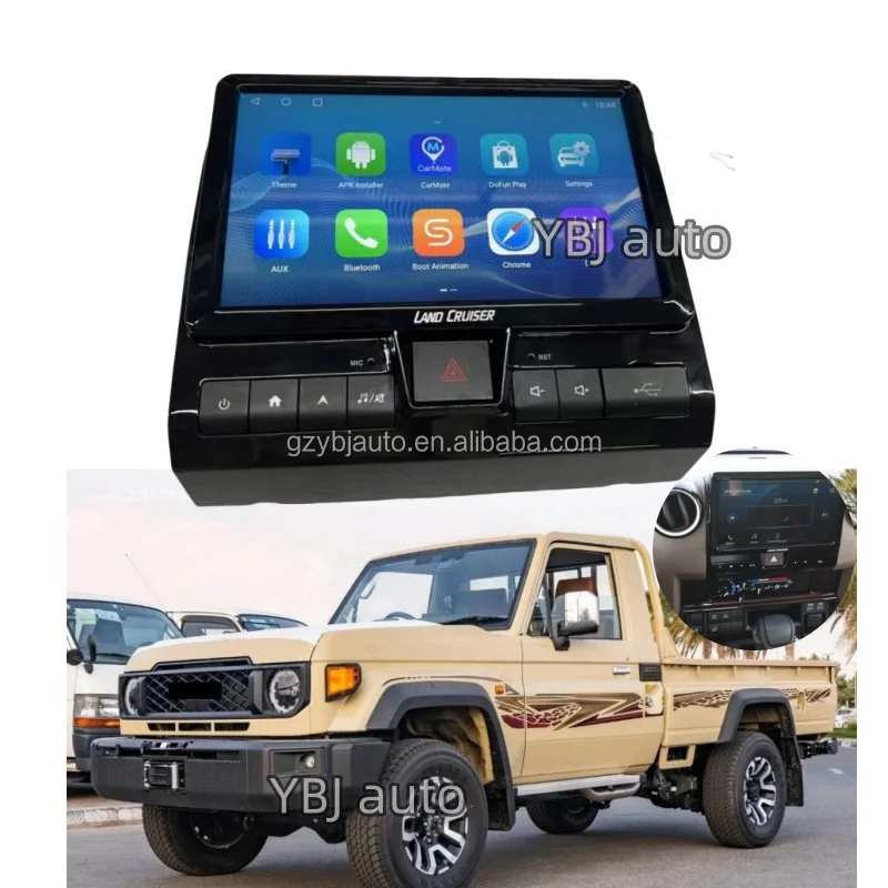 Экран автомобиля YBJ для Land Cruiser 70 серии LC79 HZJ79 FJ79 2024 стерео радио Android аудио экран DVD LC76 плеер навигация