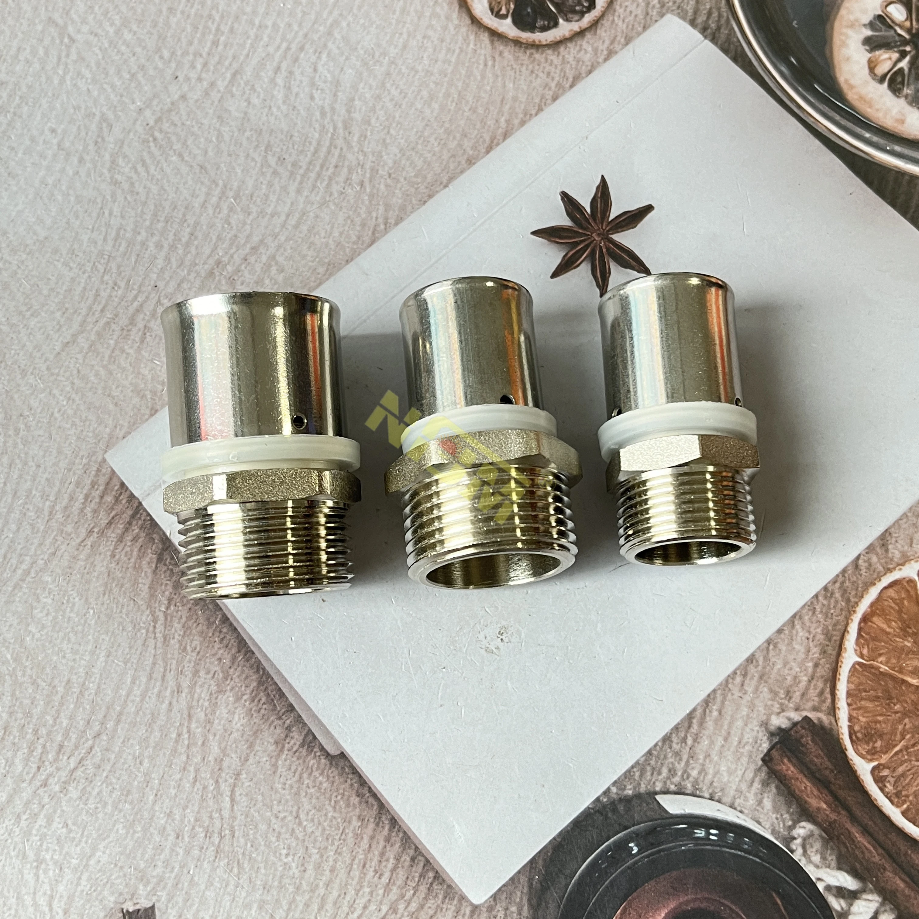 NFJM Brass Press Fitting PEX Crimp Fittings PEX Al PEX Fittings For Water Heating