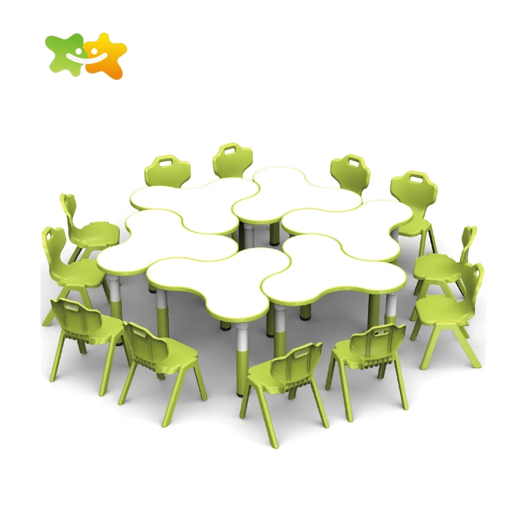 Preschool Kids Furniture Plastic Table Plastic Chair For Kindergarten Furniture