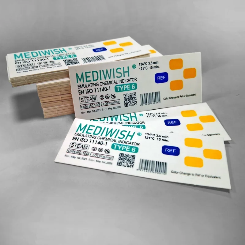 Medical Steam Indicator Class 4 Sterilization Strip Autoclave Sterilization Card