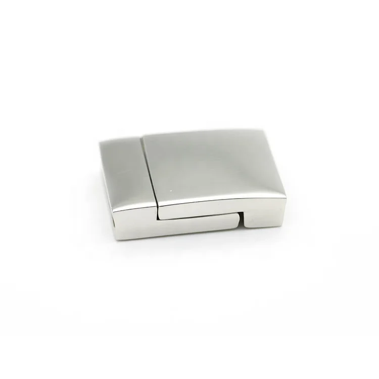 
Magnetic Clasps for Flat Leather Bracelet Making Stainless Steel Shinny Clasp 