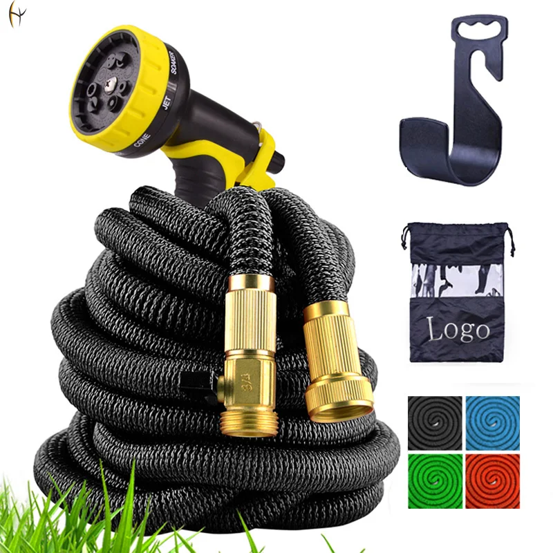 Wholesale 100 Ft Expandable Pipe Magic Spray Gun 12 Mm Retractable Garden Farmer Water Hos