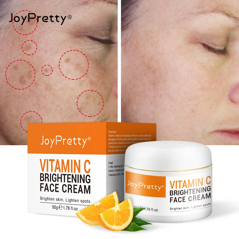Wholesale Price 50ml Moisturizing Brightening Skin Vitamin C night Cream Removal Dark Sport Whitening Face Cream With Vitamin C